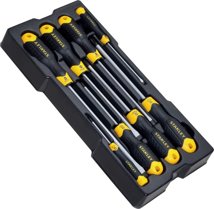 Stanley STMT1-74181 Transmodule Cushiongrip Schroevendraaiers 8-Delig