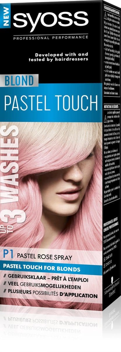 SYOSS Color Blond Pastel Touch P1 Pastel Rose Spray Haarverf - 1 stuk