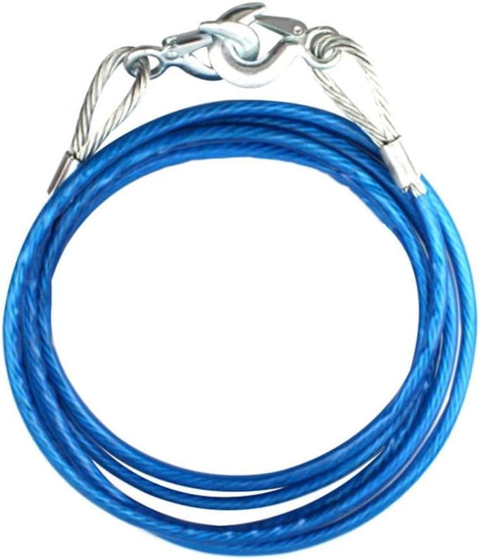 Auto Slepen Kabel - Sleep Touw - Noodgevallen Hulp - Zware Kwaliteit Staal - 5 Meter 7 Ton - Blauw