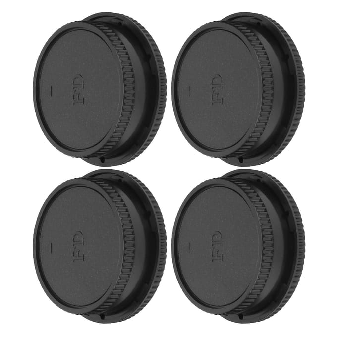 Camera Voorbodydop Achterlensdop Afdekkingsset Compatibel voor Canon FD Mount Lens en Body black