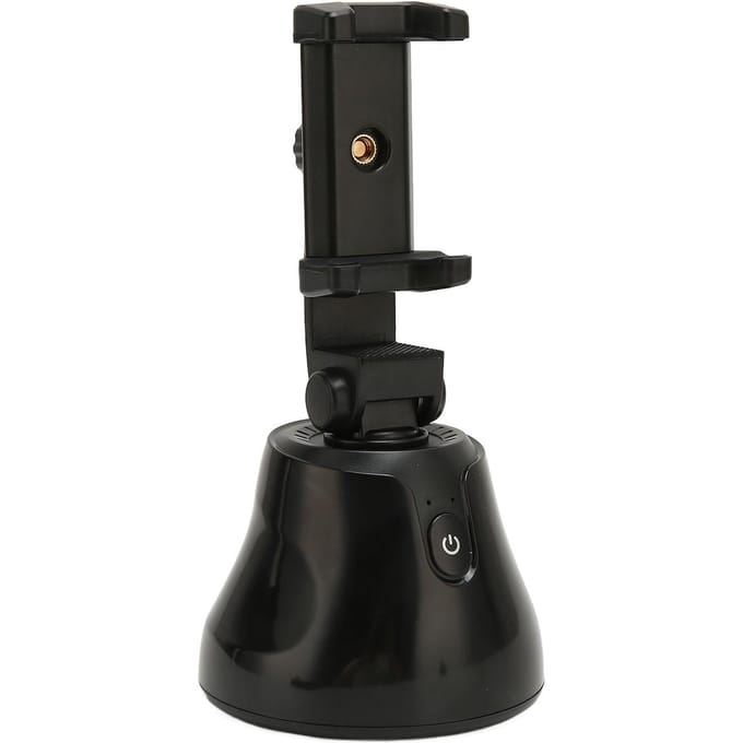 Rotule de Smartphone Rotation Intelligente à 360 Degrés Support de Téléphone de Bureau à Suivi de Visage pour Android pour IPhone black