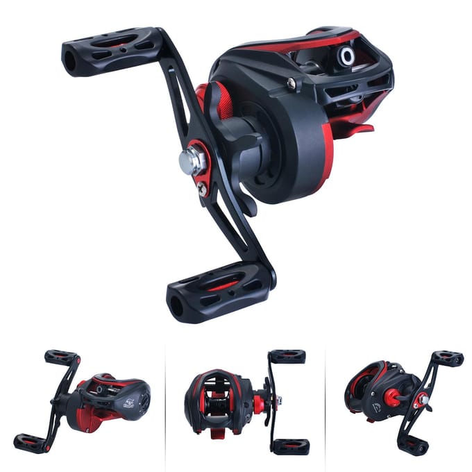 Moulinet de pêche Baitcasting à grande vitesse, rapport de vitesse 8.1:1, roulements à billes 19 + 1 Left Hand