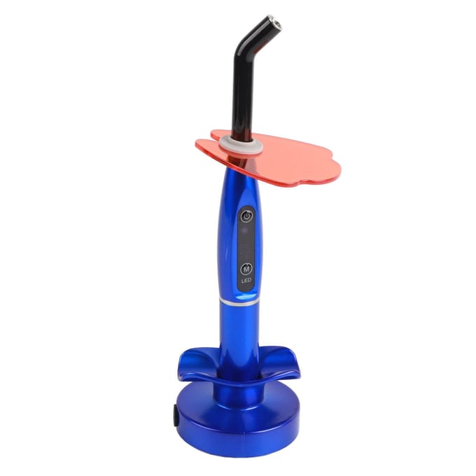 Oplaadbare Draadloze Tandheelkundige Uithardings LED Lichtlamp Blauw EU Plug blue