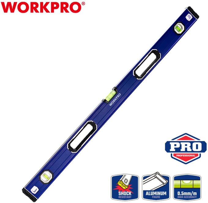 WORKPRO WP262020 Waterpas 600 mm – Aluminium & Magnetische Basis – Professioneel