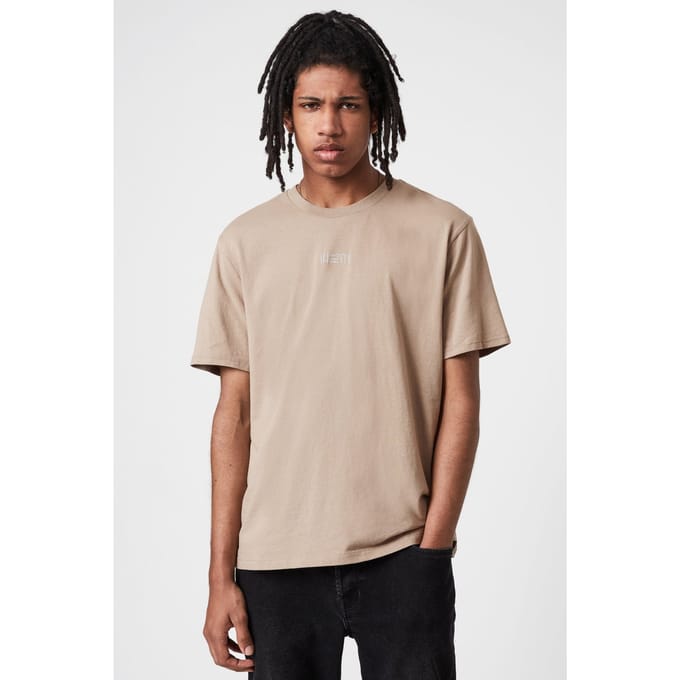 AllSaints Opposition Ss Crew Pewter Grey Größe: M | Basic T-Shirts Outlet | Herren | Grau