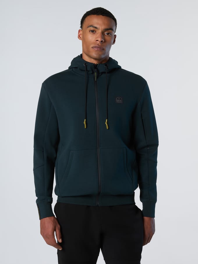 North Sails Sweatshirt Scuba-stof met volledige ritssluiting
