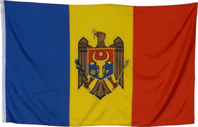 New Age Devi - Grote Moldavi vlag - 100 Polyester - UV Weerbestendig - Versterkte Mastrand - Messing Ogen - 90x150 CM