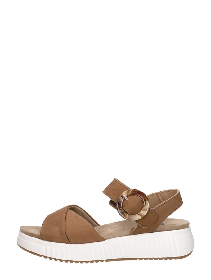 SUB55 Comfort Collection Harper 01 Sandalen Plat - Cognac - Maat 43