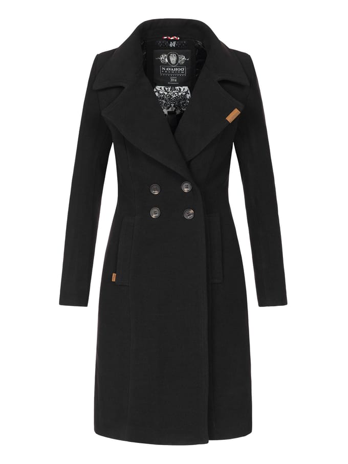 Navahoo Dames Trenchcoat Wooly – Premium Wintermantel met Elegante Pasvorm