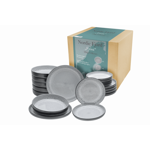 CREATABLE Serviesset Nordic Fjord (18-delige bordenset, vorst)