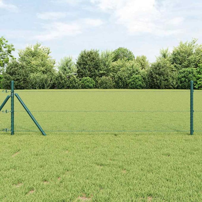 vidaXL - Hexagon - Hek - 0,4 - x - 25 - m - PVC - Groen