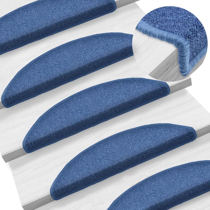 vidaXL - Trapmatten - 10 - st - 56 - x - 17 - x - 3 - cm - Non-Slip - Blauw