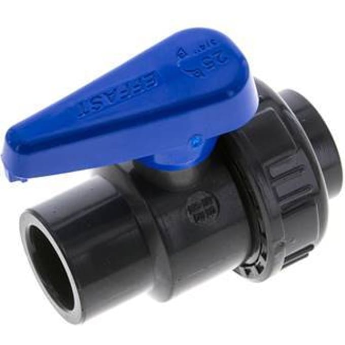 PVC 2-weg Kogelkraan Enkele Wartel 25 mm Sok EPDM