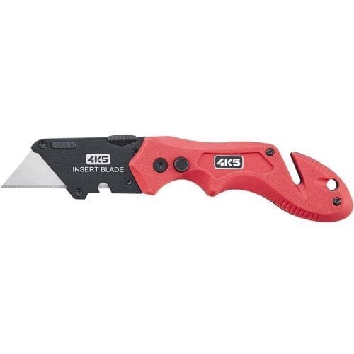 4K5 Tools TK 300 Insert Blade Knife 600.300A Klapmes Met holster Rood, Zwart