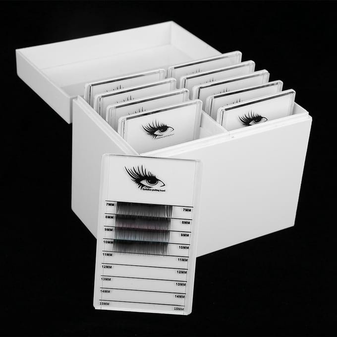 Boîte de Rangement pour Extensions de Cils 10 Couches Organisateur de Maquillage pour Faux Cils white