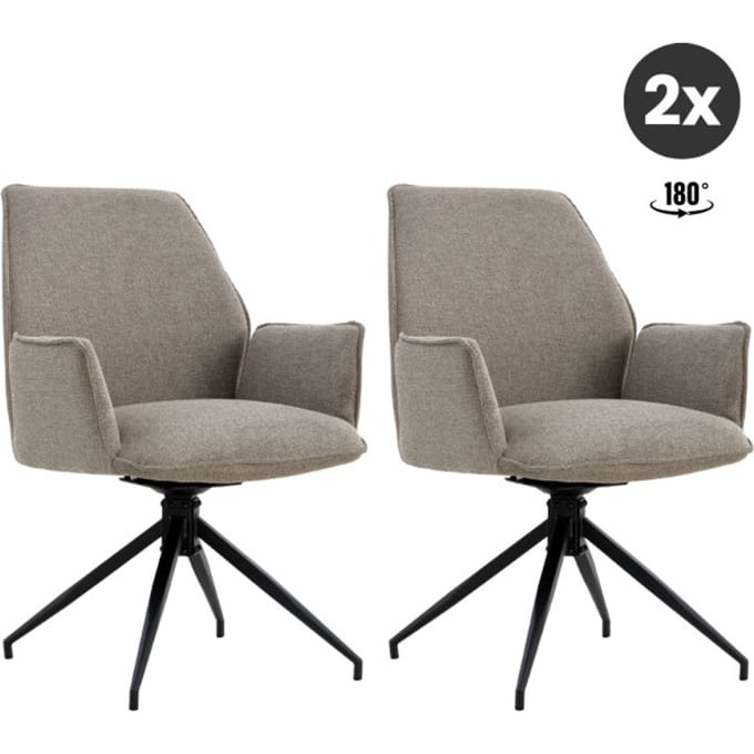 Multifurn 2x collectables jill eetkamerstoel linnen (set van 2)