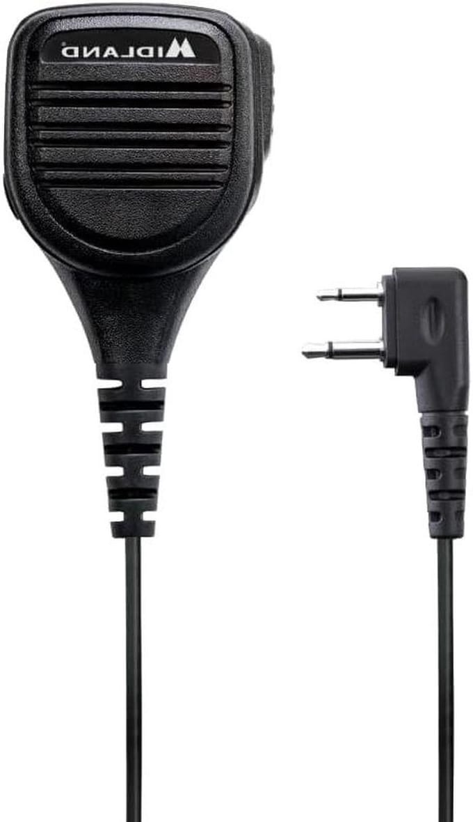 Microfoon Speaker - Omroepmicrofoon - Veiligheidswerk - Robuuste Constructie - 2-polig - Zwart