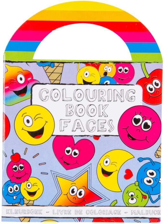 Duckiez Kleurboek Met stickers Lachgezicht - 1 stuk