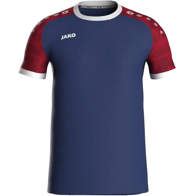 Jako Iconic Shirt Korte Mouw Heren - Navy / Chilirood | Maat: S