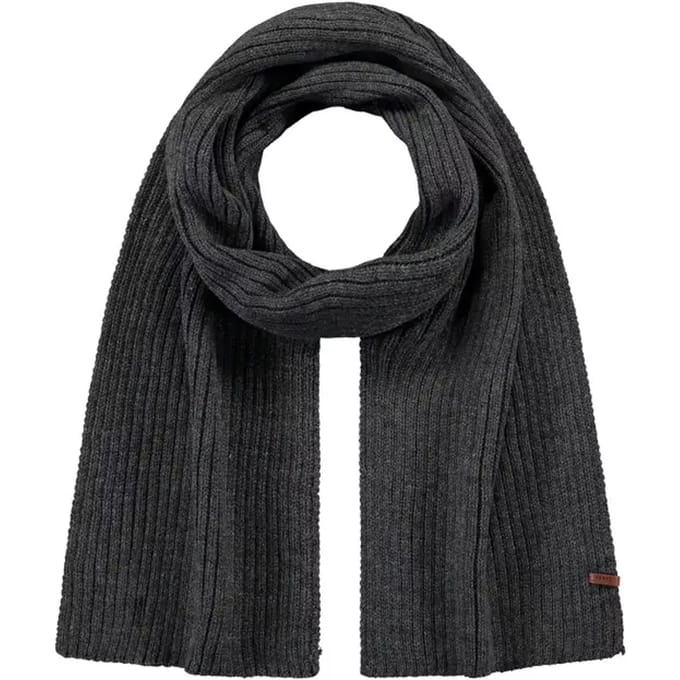 Barts Wilbert Scarf Sjaal Heren - One Size - Donkergrijs