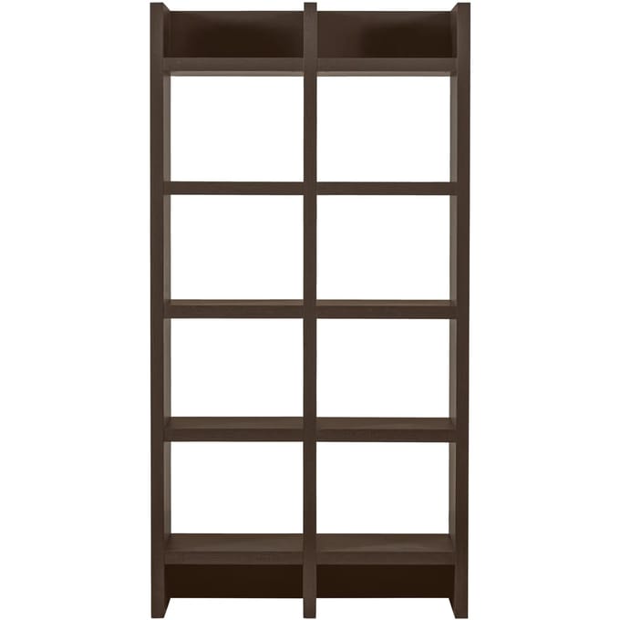 WOOOD Timo Open Kast - MDF - Donkerbruin - 195x100x40