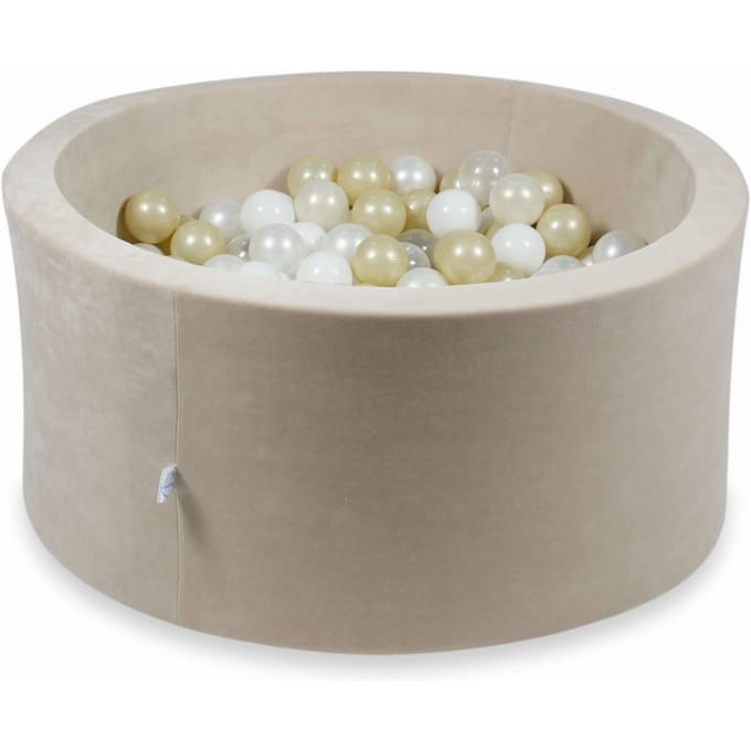 Ballenbak - 300 ballen - 90x40cm - rond - beige, multicolour