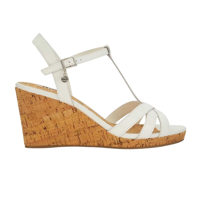 Dune London Dames/Dames Keep Leren T-Bar Sleehakken (Wit)