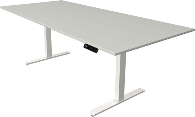 Zit sta bureau Move-3 licht grijs 225x100cm elektrisch verstelbaar