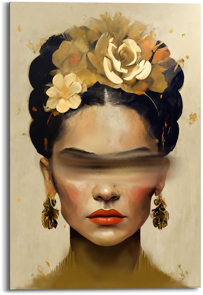 Schilderij Frida Paint Stripe - 90 x 60 - Hout - REINDERS