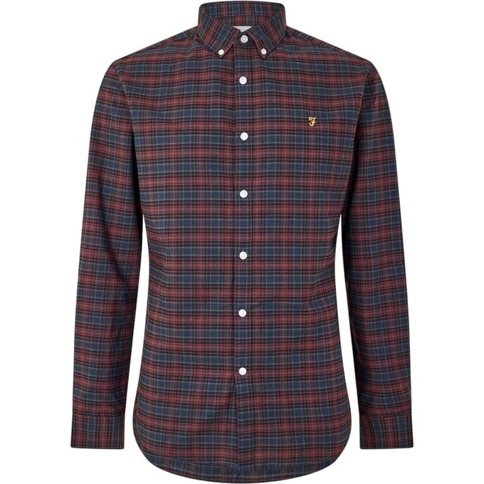 Farah Heren Carway Regular-overhemd (Rood)