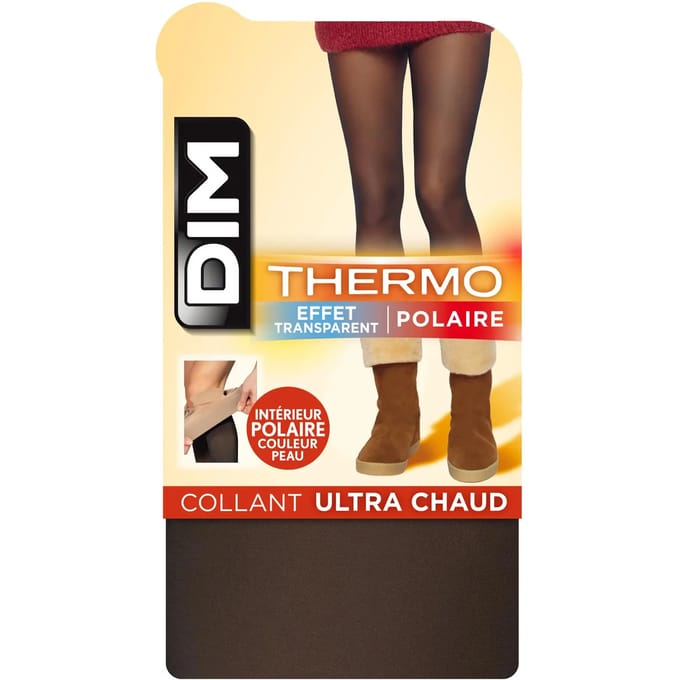 Dames fleece panty DIM effet transparent Thermal 80D