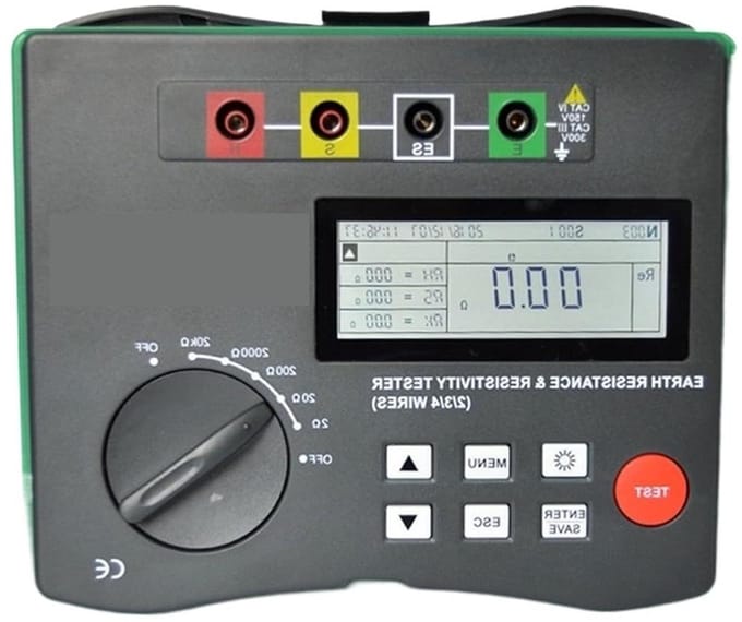 Weerstandstester - Megger Meter - Aarde Meten - FFT Technologie - 20.9 kOhm - Zwart