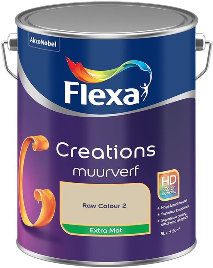 Flexa - Creations Muurverf Extra Mat - Raw Colour 2 - Mengverf - 5 L