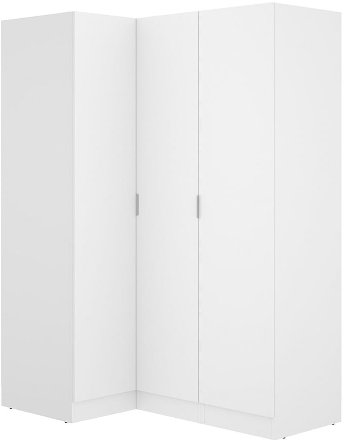 Vente-unique Hoekkast met 3 deuren - L132 cm - Wit - LISTOWEL