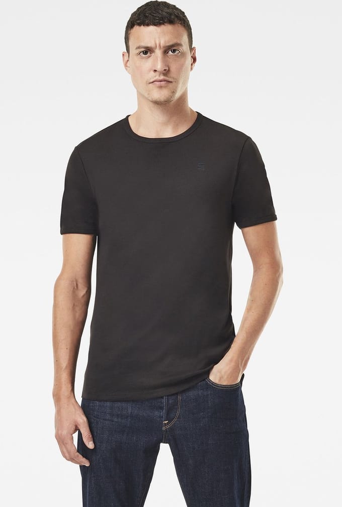 G-Star RAW T-shirt Basic 2 Pack Black Mannen Maat - XL