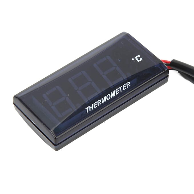 Universele Motor DC12V LCD Super Slanke Watertemperatuurmeter Met 18mm Sensor Adapter Vervanging voor Suzuki Groen black