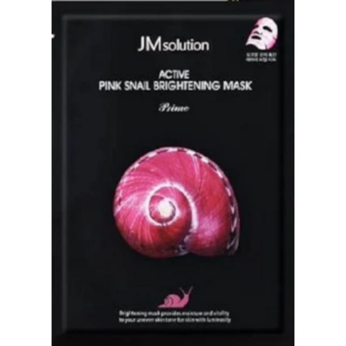 JM Solution - Masque éclaircissant actif à l'escargot rose Prime (10 pièces) black