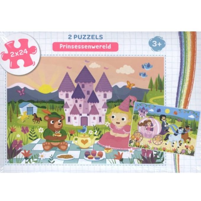 Rebo Productions Legpuzzels Prinsessenwereld Junior 48 Stukjes