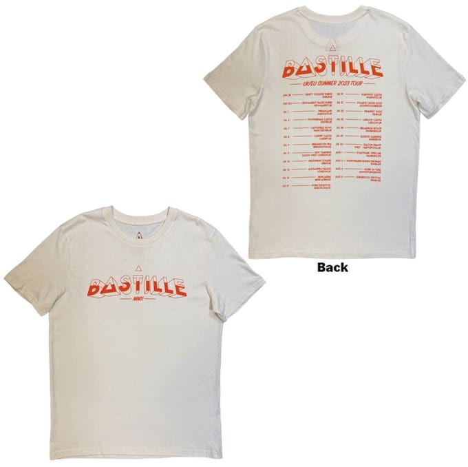 Bastille - Summer UK & EU Tour 23 Heren Tshirt - L - Creme