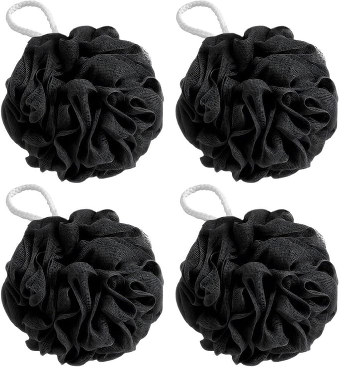 Dailygoods - flintronic 4 stuks badspons, zwart