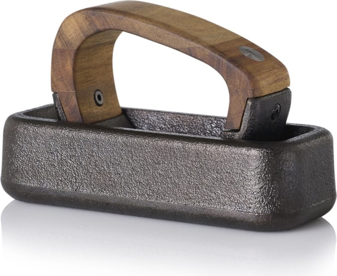 AdHoc Rocca Vijzel met Stamper – Gietijzer & Acaciahout – Voor Kruiden & Specerijen – 17 cm