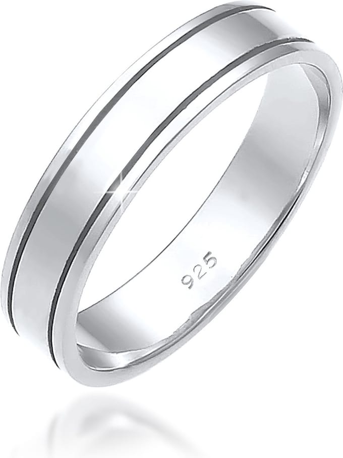 Elli PREMIUM - Ring - Elli PREMIUM Ring Dames Band Paar Bruilloft in 925 sterling zilver - Dames