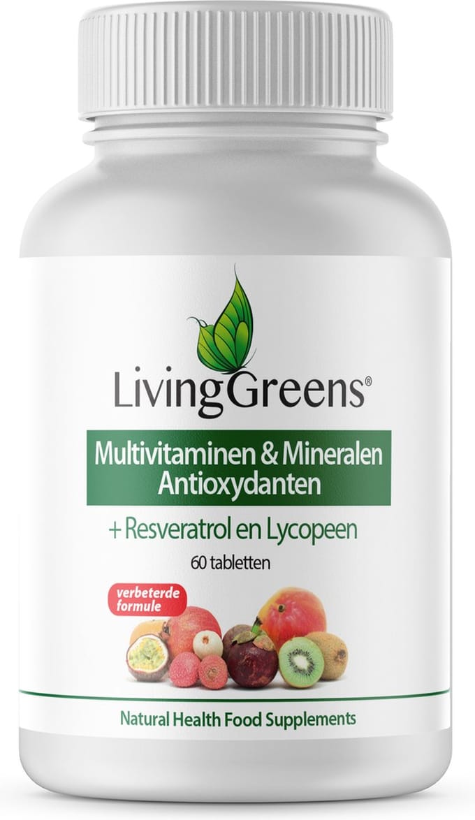 Multi Vitamins & Minerals Antioxidants 60 Tablets, Resveratrol, Lycopene