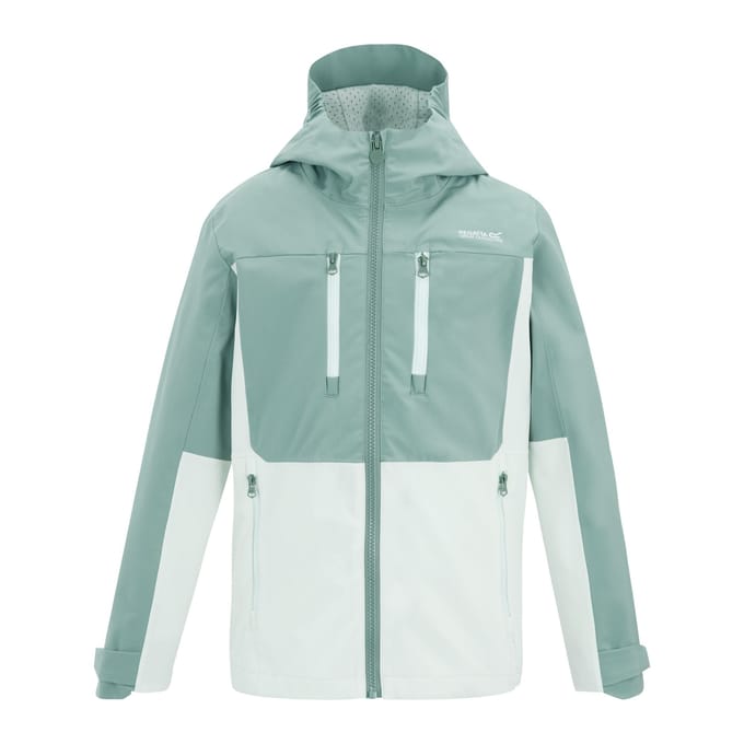 Regatta Highton Monochrome Waterdichte Jas voor Kinderen/Kinderen (Ivy mos/Ocean mist)