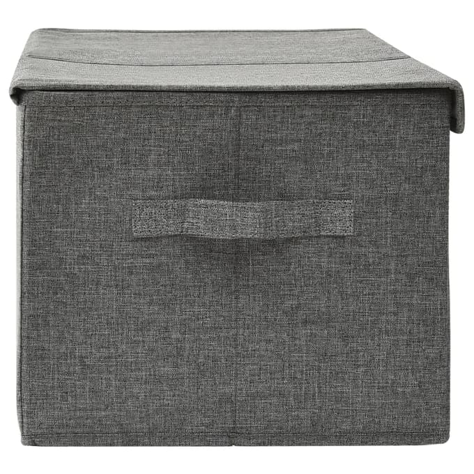 vidaXL - Opbergdozen - Nonwoven - stof - 2 - compartimenten - Antraciet