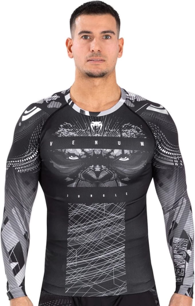 Venum Gorilla Jungle Rash Guard L/S Zwart Wit - S