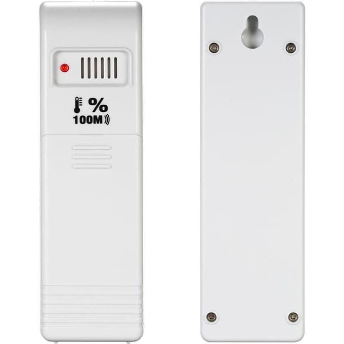 LCD Digitale draadloze binnen-/buitenthermometer, hygrometer/H-temperatuur-vochtigheidsmeter met max. white