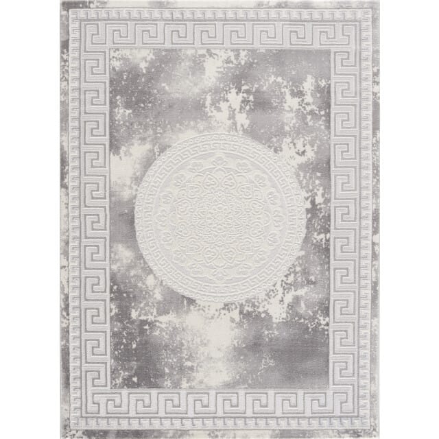 Harmony Oosters Vloerkleed Medaillon Grijs- 80x150CM