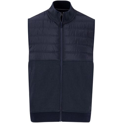 Fynch-Hatton Body-Warmer Hybrid Stand-Up Zip Collar Navy / male