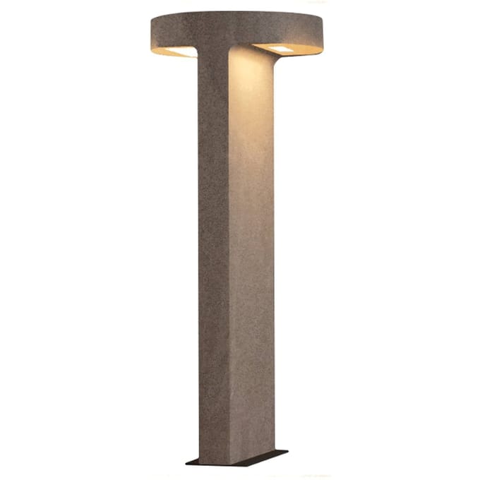 Zambelis LED tuinpadverlichting E384, 2-lamps, beton, hoogte 70 cm
